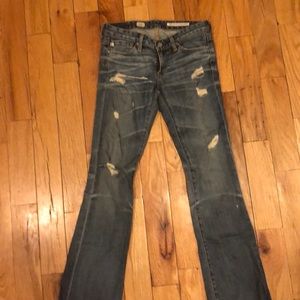 AF denim distressed flare